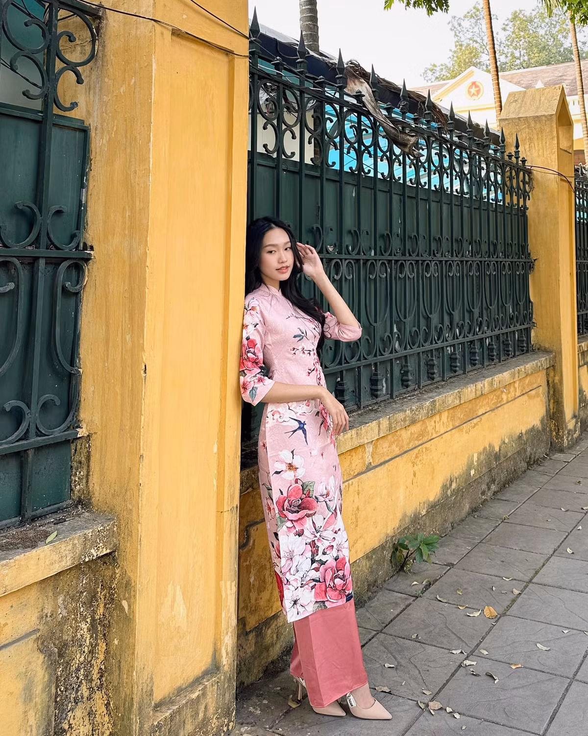 Bộ ảnh áo dài của người đẹp nhanh chóng thu hút sự chú ý, đặc biệt là sau sự việc cô bị cư dân mạng "tấn công" trang cá nhân, để lại bình luận "đá xoáy" liên quan đến bạn trai.