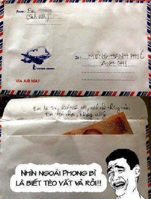 Đi ăn cưới cũng phải trình bày hoàn cảnh, mà hoàn cảnh đáng cảm thông nhất chỉ có thể là... sinh viên nghèo.