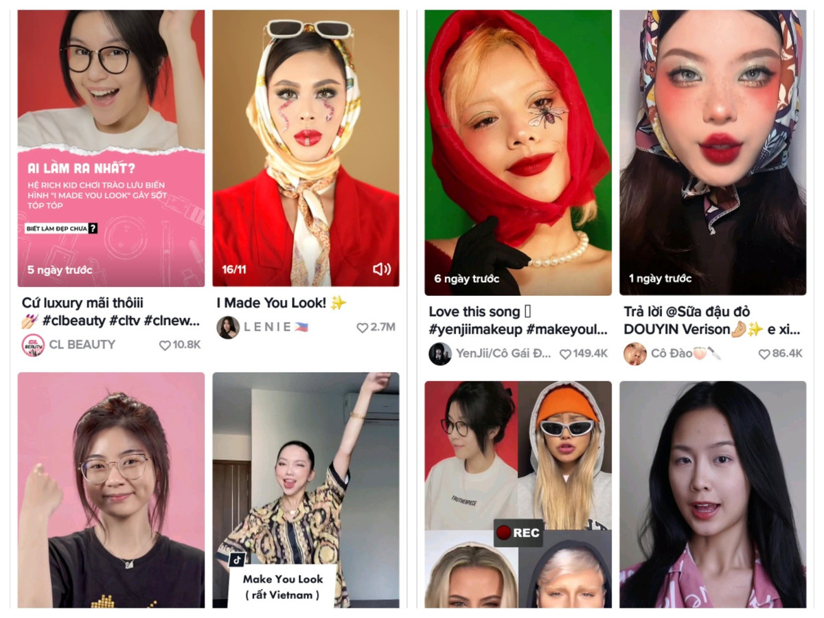 Trào lưu "made you look" lan rộng khắp mạng xã hội. Ảnh: Tổng hợp