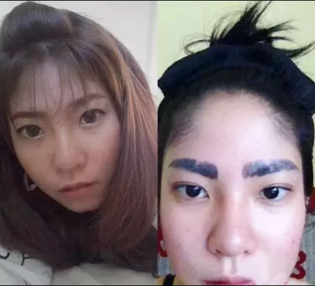 Khoảnh khắc ghi lại, nữc chính sở hữu làn da trắng, gương mặt thanh tú. Tuy nhiên, nhìn đến cặp lông mày, nhiều người ngao ngán bởi hình dáng chẳng khác gì một đường thẳng, không có độ uốn lượn mềm mại.