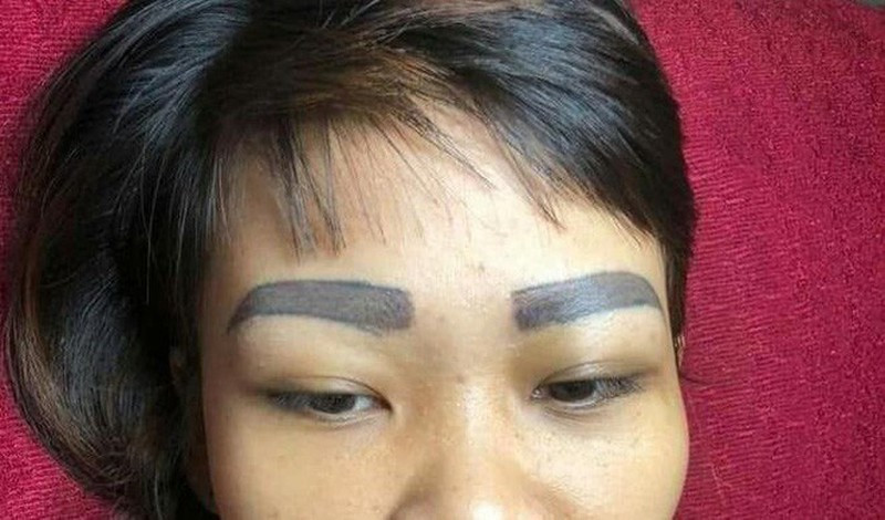 Những thảm họa không ngờ của việc phun xăm mày. Ảnh: Tổng hợp