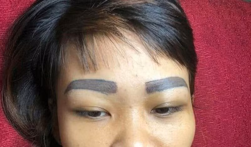 Những thảm họa không ngờ của việc phun xăm mày. Ảnh: Tổng hợp