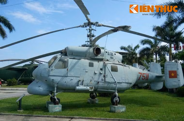 Ngoài Liên Xô, Ka-25 được xuất khẩu tới 4 quốc gia trên thế giới, trong đó có cả Việt Nam. Ảnh: Trực thăng chống ngầm Ka-25 tại Bảo tàng PK-KQ.