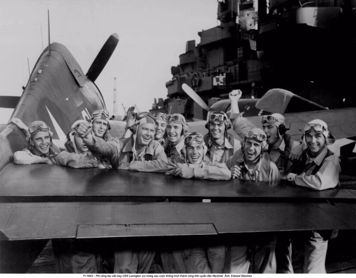 Tàu sân bay USS Lexington có lượng giãn nước khoảng 50.000 tấn, dài 271 mét, trang bị 16 nồi hơi và 4 trục dẫn động, cung cấp công suất thực khoảng 180.000 mã lực. Nguồn ảnh: Flickr.