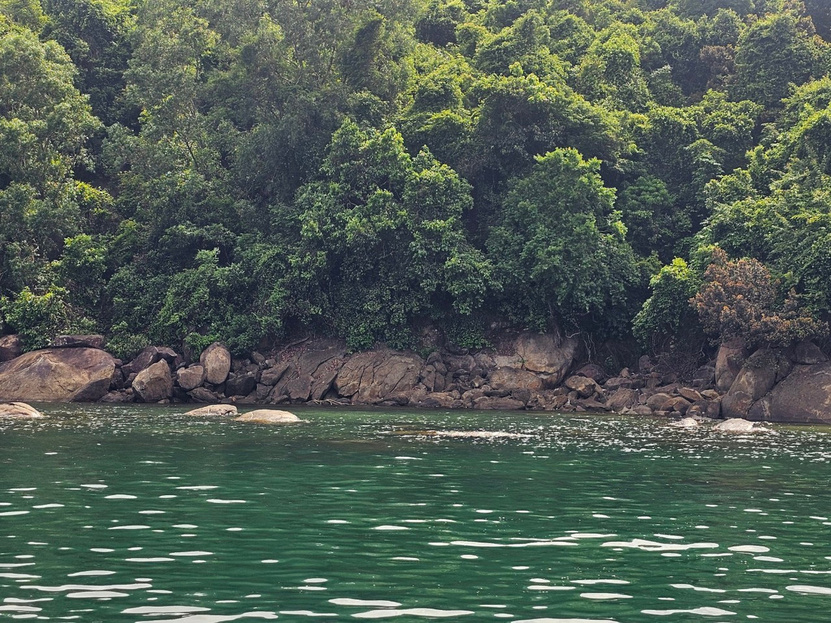 Làn nước trong xanh và những gờ đá độc đáo tạo nên bức tranh hoang sơ tuyệt đẹp.