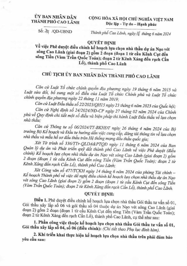 Đồng Tháp: Cuộc đua giành gói nạo vét sông Cao Lãnh hơn 21 tỷ đồng - Hình 2 Dong Thap: Cuoc dua gianh goi nao vet song Cao Lanh hon 21 ty dong-Hinh-2