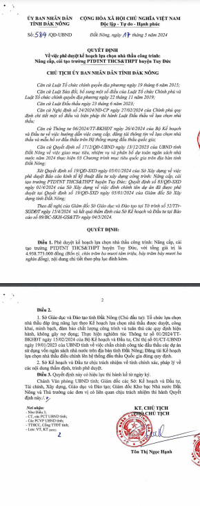 Đắk Nông: Gói thầu hơn 3,8 tỷ đồng có về tay Cty Phú Mỹ? - Hình 2 Dak Nong: Goi thau hon 3,8 ty dong co ve tay Cty Phu My?-Hinh-2