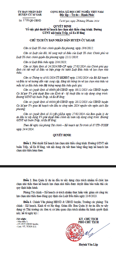 Dak Lak: Goi thau lam duong hon 3 ty o Cu M'gar ve tay ai ?-Hinh-2