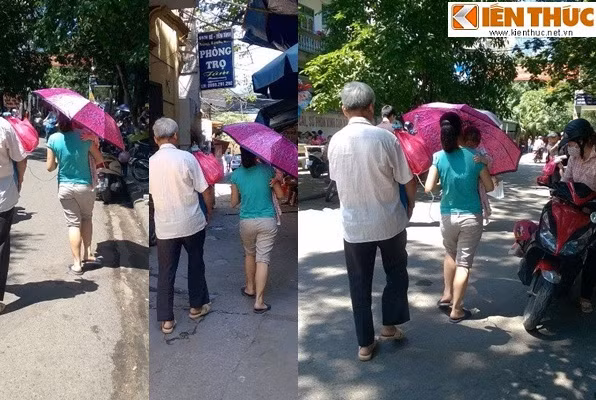 Bệnh nhi này gần 1 tuổi, cháu mới mổ não được một thời gian hiện vẫn phải thở ô xi và theo dõi hàng ngày. Tuy nhiên do bệnh viện quá tải, phòng bệnh quá đông, nóng và ngột ngạt mẹ cùng ông em bé phải ôm con vắc theo bình ôxy ra phòng trọ cổng bệnh viện cho bé nghỉ ngơi.