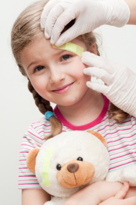 Trẻ em thường rất dễ va phải vật này vật kia rồi bị ngã. Nếu không may bị chảy máu, cần dùng tay ấn chặt vào đó để cầm máu. Nhưng nếu quá 10 phút mà trẻ vẫn không cầm máu thì có thể trẻ cần khâu vết thương. 