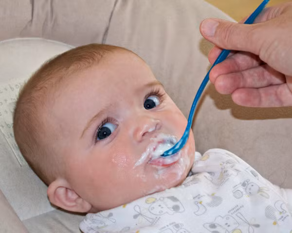 Về cấu trúc thức ăn dặm không phù hợp cũng dẫn đến tình trạng biếng ăn, ví dụ ăn cháo quá lâu. Đừng đợi đến khi bé bắt đầu đòi ăn cấu trúc, chẳng hạn đòi ăn cơm, mới thay đổi cấu trúc cho bé vì lúc này bé đã bắt đầu rối loạn cấu trúc và dẫn đến biếng ăn. 