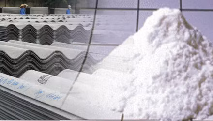 Mi-ăng là một hợp chất trước kia được dùng rộng rãi để cách nhiệt và cách âm. Các sợi siêu nhỏ có trong mi-ăng bị vỡ ra và bay vào không khí khiến con người hít phải. Sợi mi-ăng có thể tồn tại suốt đời trong các tế bào phổi của người tiếp xúc với nó. Cả ung thư phổi và một loại ung thư có tên gọi u trung biểu mô đều có liên quan đến việc tiếp xúc với mi-ăng. Người không hút thuốc lá nhưng tiếp xúc với mi-ăng có nguy cơ ung thư phổi cao gấp 5 lần người bình thường. Mi-ăng hiện đã bị cấm sử dụng tại rất nhiều nước trong đó có Việt Nam. 