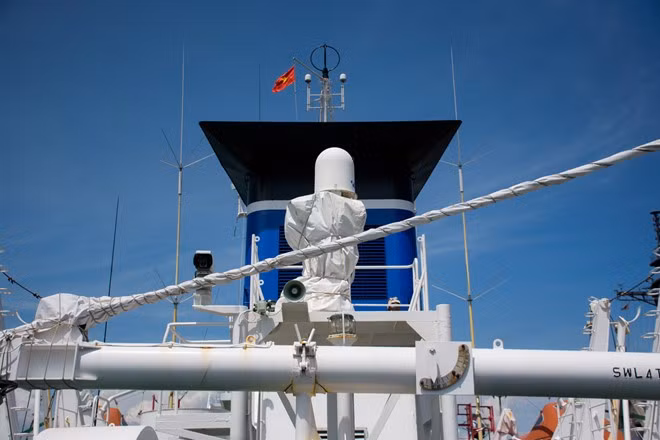 Chỉ huy tàu JCGS Kojima, cho biết mặc dù là tàu huấn luyện nhưng nó có khả năng tự về và sẵn sàng đáp trả nếu phát hiệu mục tiêu tán công trên biển. Bên cạnh đó, tàu cũng sẵn sàng tham gia cứu hộ, cứu nạn.