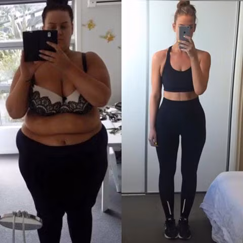 Thật khó tin khi nói tấm ảnh ngoài cùng bên trái là hình ảnh của người phụ nữ bên phải trước đó 11 tháng. Từ 169kg giảm xuống còn 83kg, tức giảm nửa trọng lượng cơ thể, quá nhiều người hoài nghi đây là cùng một người. Người phụ nữ giảm cân thành công này cho biết mỗi ngày đều thức dậy từ 5h sáng để tập luyện và tất cả mọi nỗ lực từ mồ hôi nước mắt đều đã được đền đáp khi chỉ số BMI giảm từ 51,6 xuống còn 25,6. 