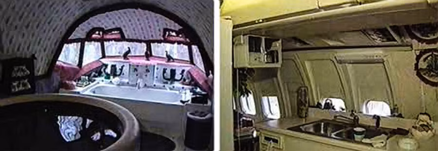 Phòng ngủ chính được đặt trong buồng lái có cả bồn tắm mát-xa.