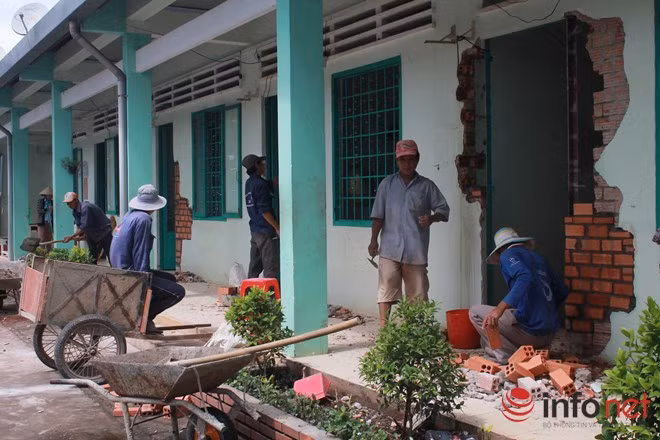 Các căn phòng bị học viên đập phá được sữa chữa lại.