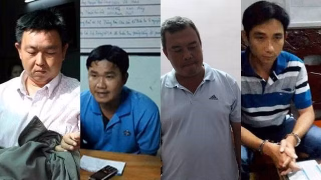 Anh, Minh, Duy và Cần, chuyên nhận hối lộ, bảo kê doanh nghiệp.