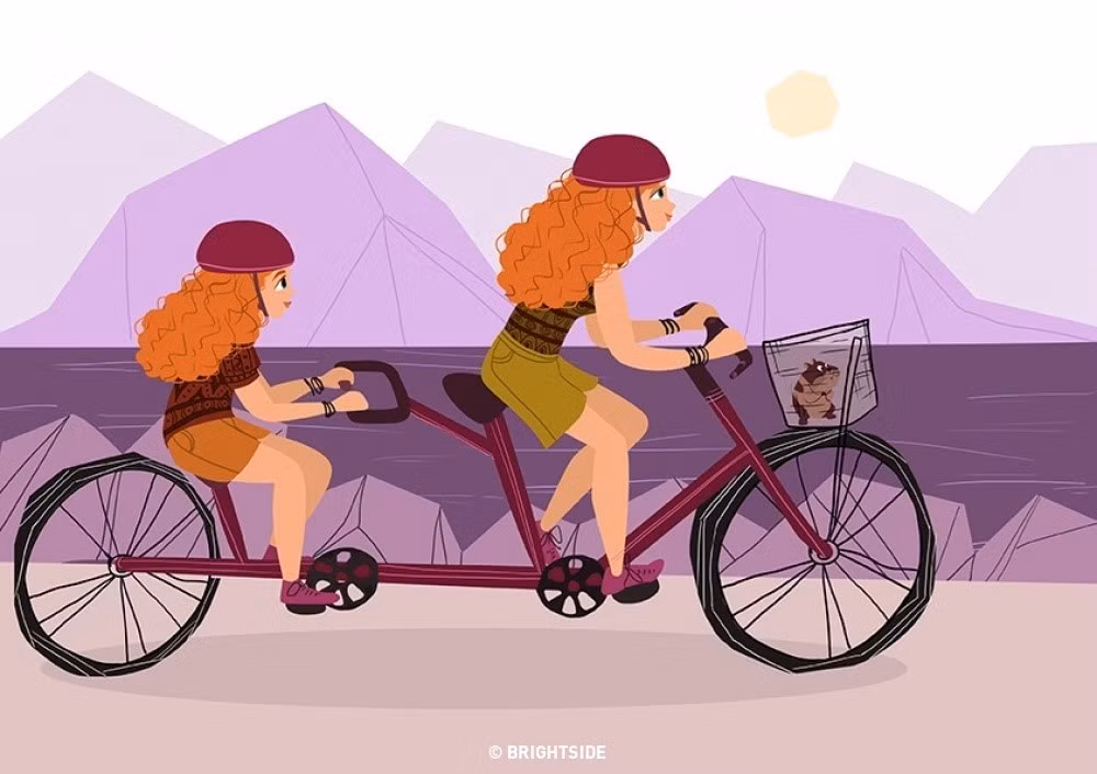 Cả hai giống như những người bạn đồng hành trong chuyến du lịch khám phá thế giới rộng lớn. 