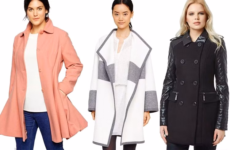 Vào mùa đông, bạn hãy mặc áo khoác ra ngoài. Đây mà mẹo giúp che giấu bớt đi vòng 2 không thon thả.