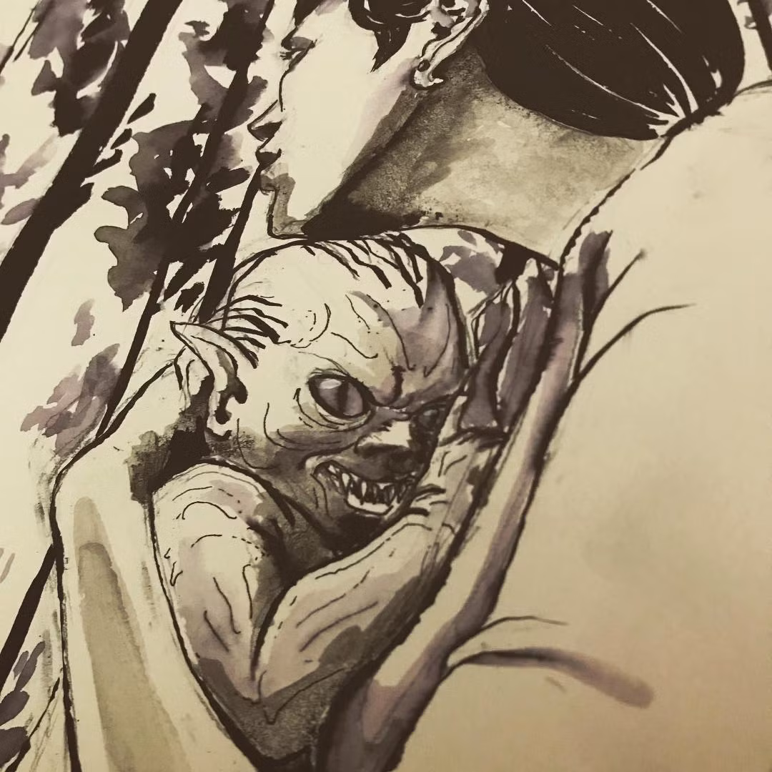 Khi nạn nhân tiến sâu vào rừng và không có người nào khác, Tiyanak lộ nguyên hình là một con quái vật khủng khiếp với hàm răng và móng vuốt sắc nhọn.