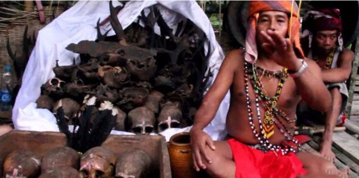 Nghi lễ này xuất phát từ việc người Dayak có truyền thống săn đầu kẻ thù trong các cuộc chiến.