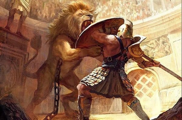 Tại các cuộc chiến đẫm máu vua vui cho khán giả, võ sĩ Spartacus đánh bại nhiều đối thủ và trở thành người có danh tiếng.