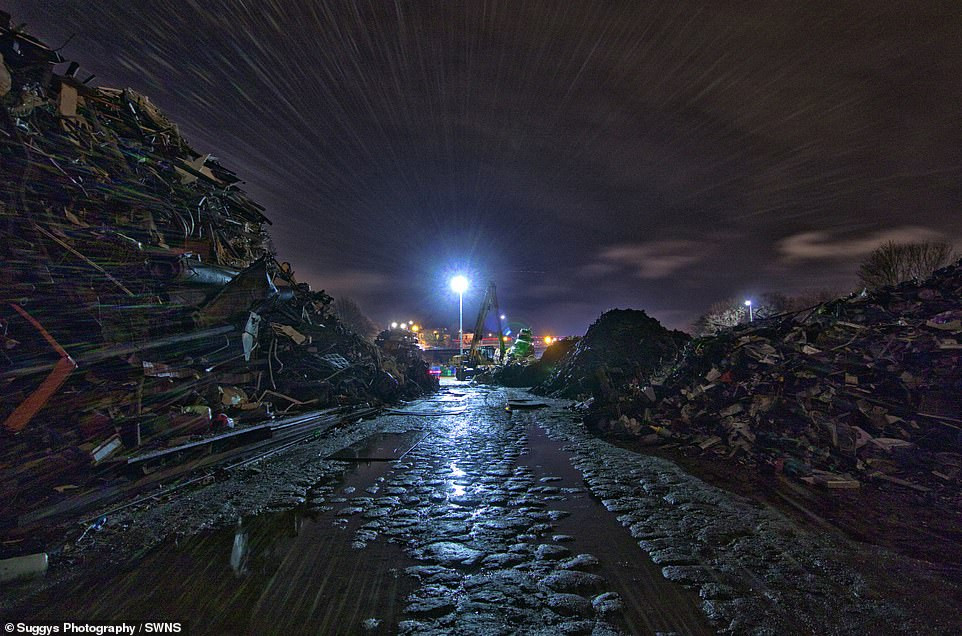 Xưởng phế liệu ở Shipley gần Bradford vắng vẻ, đìu hiu.