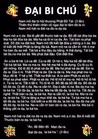 Chú Đại Bi được rất nhiều người trì niệm.