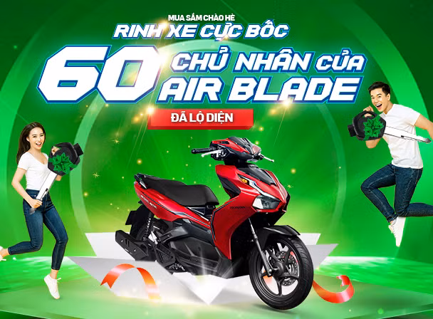 60 khach hang trung “Mua sam chao he, rinh xe cuc boc