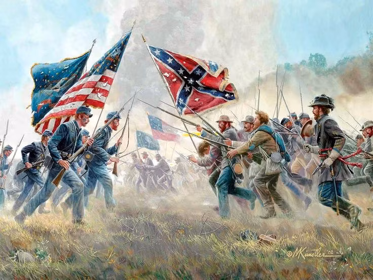 Cuộc nội chiến Mỹ tới nay vẫn được coi là cuộc chiến tranh đẫm máu nhất trong lịch sử nước này. Kể cả hai cuộc đại chiến trong thế kỷ 20 cũng hoàn toàn không thấm vào đâu khi so với cuộc nội chiến của người Mỹ. Nguồn ảnh: WATM.