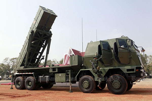 Loại pháo phản lực phóng loạt này được Trung Quốc sản xuất và đã chuyển giao công nghệ cho phía Thái Lan có thể tự chủ trong việc tự cung ứng trong tương lai. Nguồn ảnh: Thaimilitary.