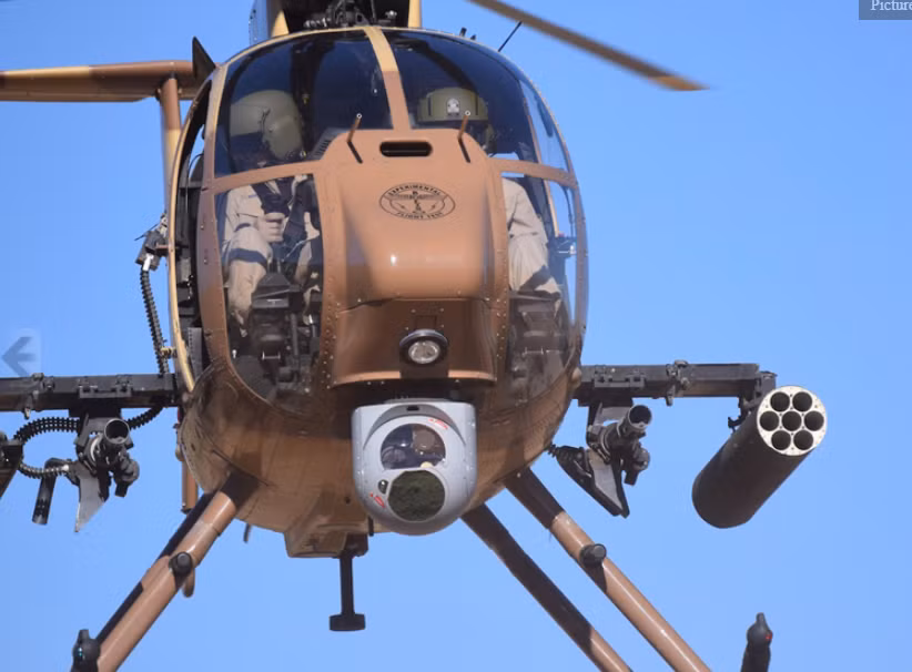 Tầm hoạt động của trực thăng AH-6 vào khoảng 430 km hoặc liên tục 6 giờ trên không tuỳ điều kiện nào đến trước. Nguồn ảnh: Military-today.