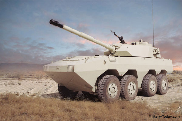 ST-1 được thiết kế dựa trên khung gầm bánh lốp giống với nhiều loại pháo tự hành chống tăng khác của Trung Quốc. Chiều dài tổng thể của phương tiện này là 8 mét với chiều rộng 3 mét và có trọng lượng tới 26 tấn. Nguồn ảnh: MIlitarytoday.