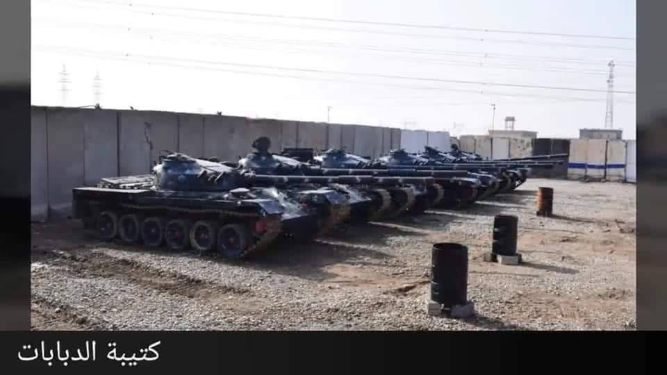 Dàn xe tăng T-72 của lực lượng Cảnh sát Iraq bao gồm tổng cộng 6 chiếc.Nguồn ảnh: QQ.