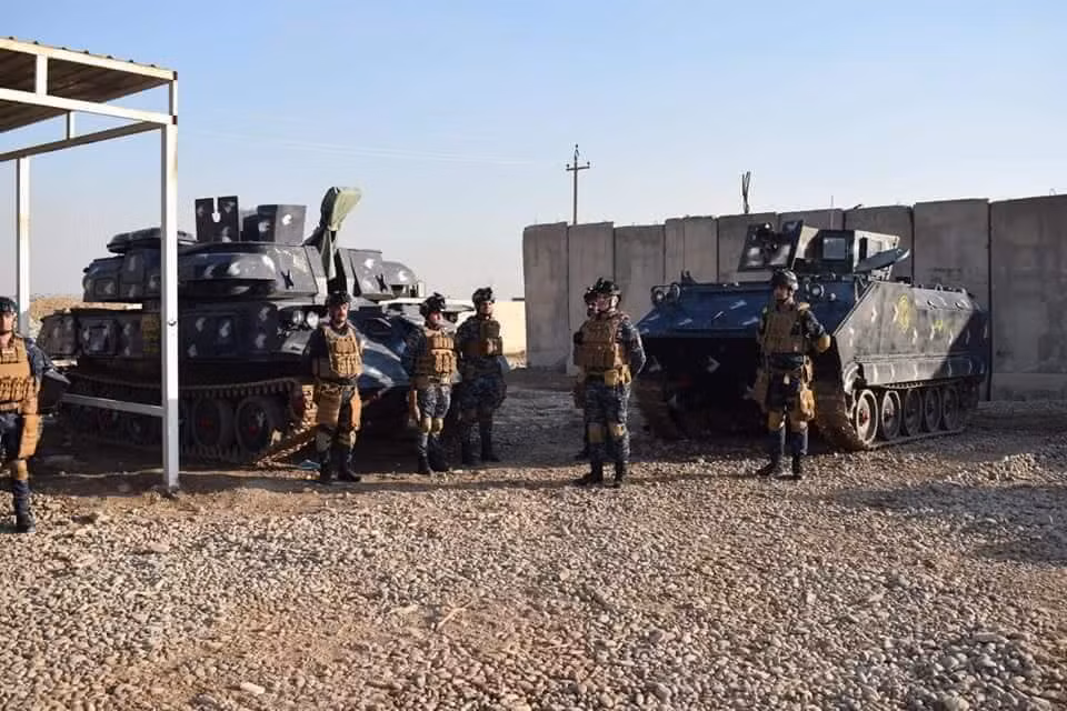 Có lẽ do tình hình an ninh nội địa của Iraq quá phức tạp nên các trang bị của lực lượng này buộc phải "leo thang" theo tình hình xã hội. Ảnh: Pháo tự hành ZSU-23-4 của Liên Xô cũng được mang ra trang bị cho lực lượng cảnh sát. Nguồn ảnh: QQ.