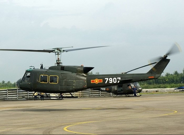 Trực thăng UH-1 là loại trực thăng được Mỹ và đồng minh sử dụng nhiều nhất trong Chiến tranh Việt Nam nên số lượng chiến lợi phẩm được ta thu giữ sau chiến tranh cũng không hề nhỏ. Nguồn ảnh: QĐND.