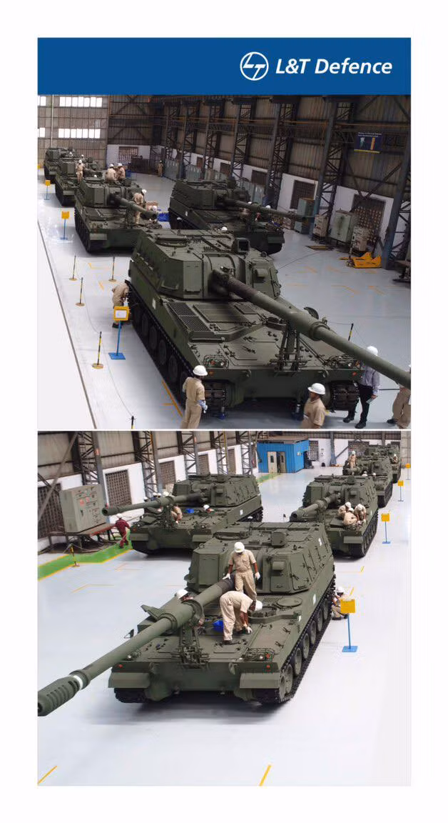 Về cơ bản, pháo tự hành Vajra của Ấn Độ có thông số kỹ thuật gần như y hệt với phiên bản K-9 được Hàn Quốc sản xuất. Nguồn ảnh: QQ.