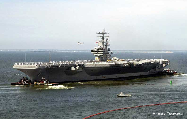 Các hệ thống dữ liệu chiến đấu được trang bị cho các tàu sân bay được cải tiến dựa trên Hệ thống chỉ huy chiến đấu và chiến thuật tiên tiến (AcD) của Hải quân, với các liên kết dữ liệu và liên kết 4A, 11, 14 và 16. Kiểm soát vũ khí được quản lý bởi Mk 91 Mod 1 MFCS cho tên lửa Sea Sparrow. Nguồn ảnh: Militarytoday.