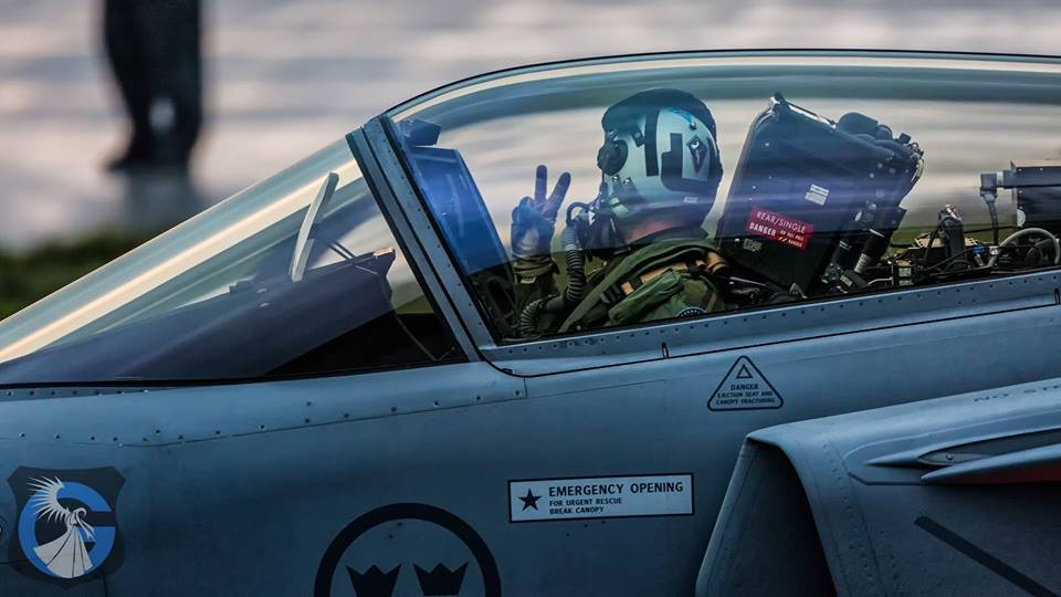 Kiểu cánh tam giác của JAS 39 cùng với cánh mũi cũng có hình tam giác cho phép nó có thể cất - hạ cánh tốt hơn nhiều so với các loại máy bay cùng thời. Nguồn ảnh: WOS.