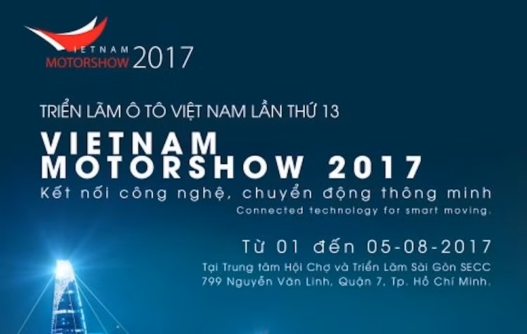  Triển lãm ôtô Việt Nam 2017 (Vietnam Motor Show 2017 - VMS 2017) năm nay sẽ có sự tham gia của tổng cộng 12 hãng xe trực thuộc VAMA (Hiệp hội các nhà sản xuất xe hơi Việt Nam). Được tổ chức tại Trung tâm triển lãm Sài Gòn, VMS 2017 là năm thứ 13 triển lãm xe này được tổ chức tại Việt Nam.