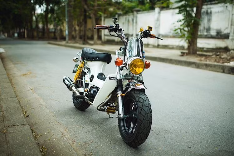 Để khiến mẫu xe dành cho các bà, các cô này trở nên "chất chơi" hơn, xưởng độ Minibike Trung Khánh (MTK) đã "dọn mới" đồng thời nâng cấp một số chi tiết nguyên bản của chiếc xe. Trong quá trình độ, nhiều phụ tùng quan trọng đã được "lượm lặt" từ các dòng Honda quen thuộc khác nhau.