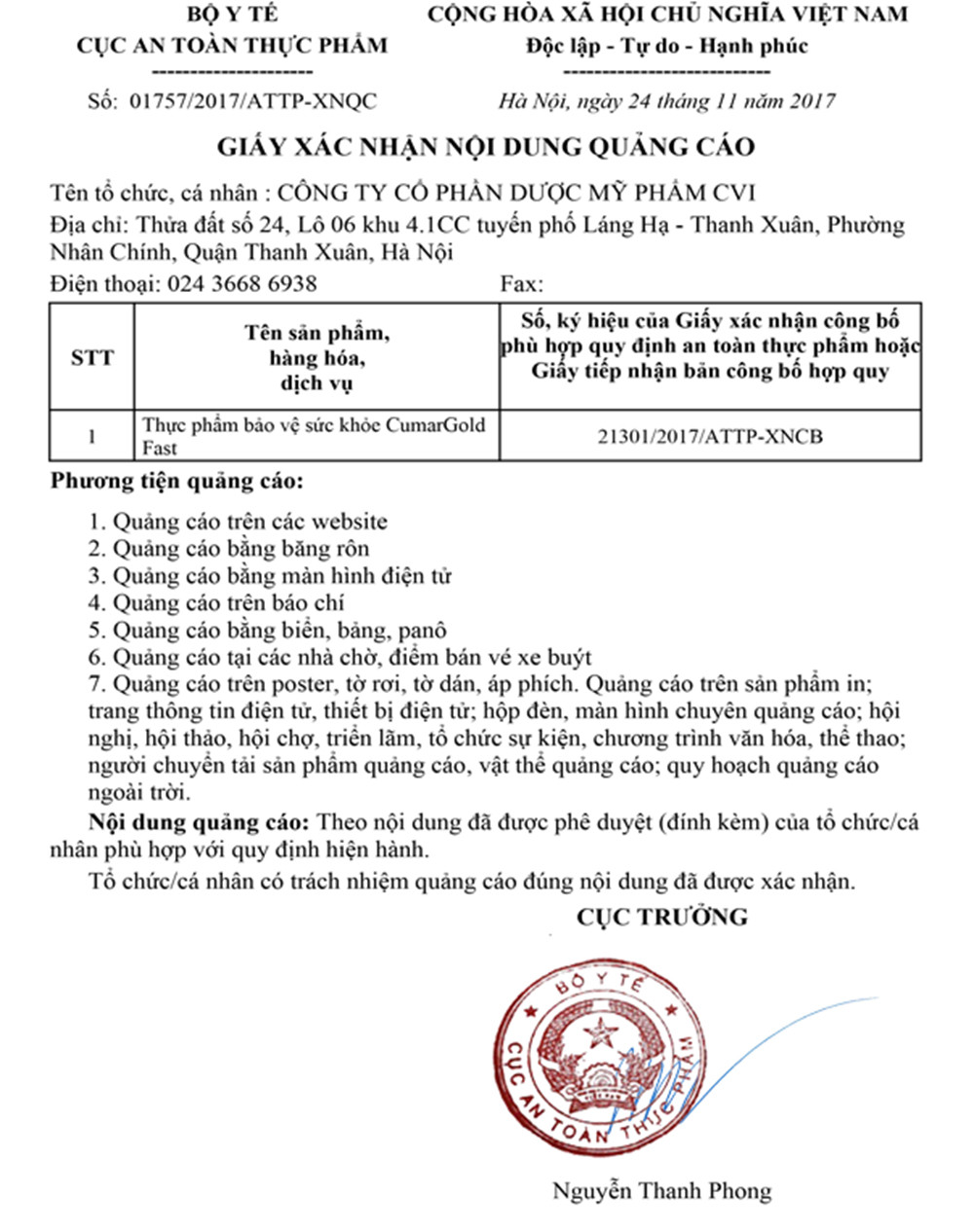CumarGold Fast quang cao nhu thuoc, lua nguoi benh: Cty CVI tra loi “tien hau bat nhat”?!-Hinh-2