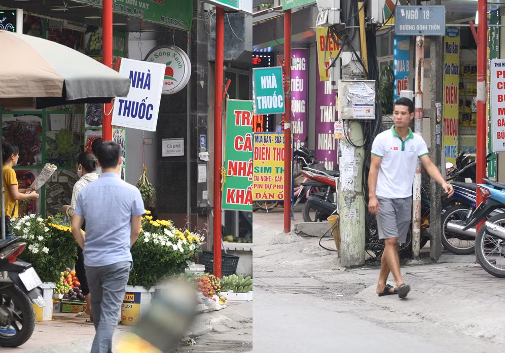 Vỉa hè dành cho người đi bộ chẳng còn, buộc người dân phải di chuyển luồn lách qua các phương tiện dưới lòng đường.