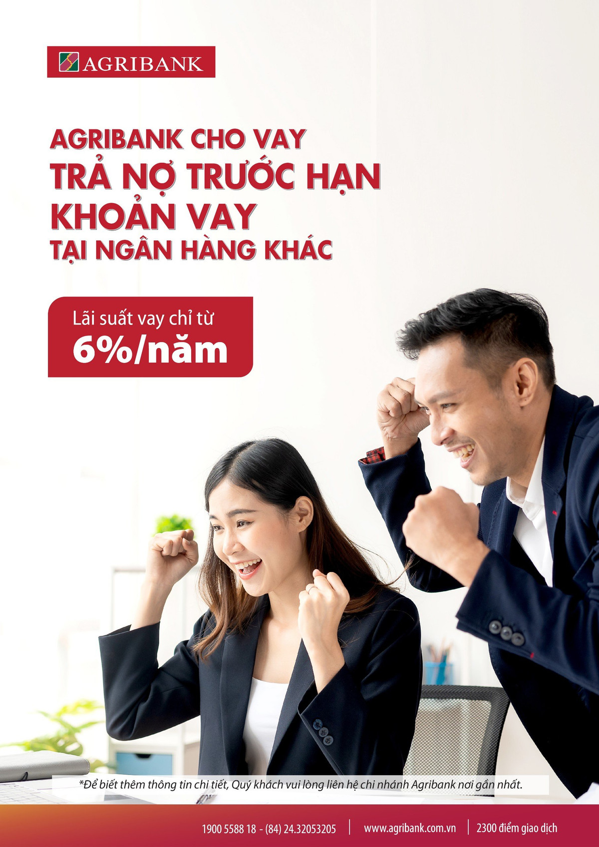 Agribank cho vay tra no truoc han khoan vay tai cac ngan hang khac