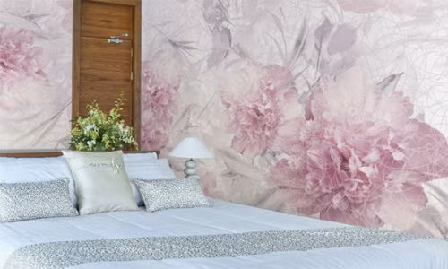 Cung Song Ngư (19/2 - 20/3) là những người lãng mạn. Vì vậy, giường ngủ nền trắng, bao phủ nhiều hoa sẽ giúp họ thư thái hơn. Ảnh: Home Design.