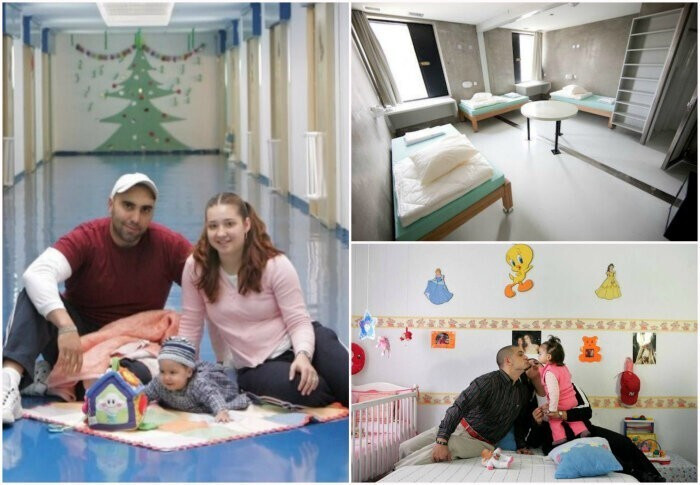 Trong đó, vào sáng sớm, bảo vệ nhà tù đánh thức cả gia đình dậy để điểm danh. Đến ban đêm, sau một ngày chơi với con cái, các gia đình quay trở lại phòng giam phía sau song sắt.