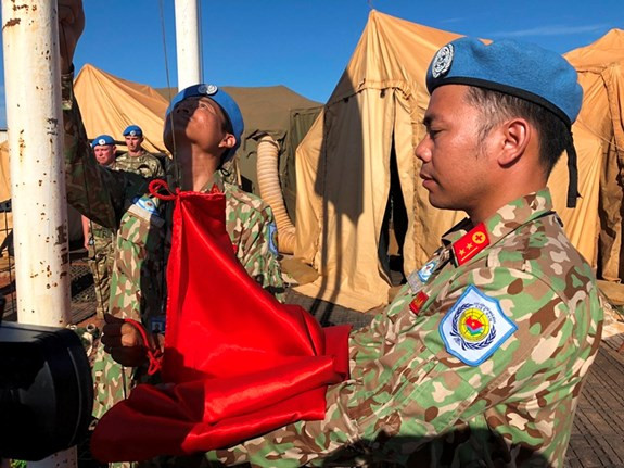 Tới tham dự buổi lễ, bà Hiroko Hirahara, Trưởng phân khu Bắc UNMISS bày tỏ cảm ơn BVDC cấp 2 của Vương quốc Anh vì những đóng góp cho các lực lượng đóng tại căn cứ phân khu ở Bentiu và nhân dân Nam Sudan. “BVDC của Anh đã hoàn thành tốt “nhiệm vụ tuyệt vời” của mình”, bà Hiroko Hirahara nói.