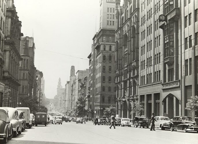 Đường phố Melbourne, Australia những năm 1930.