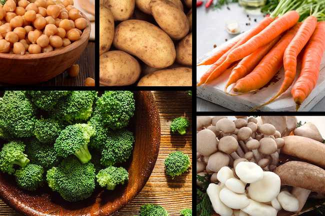  13. Rau mỗi ngày Bạn cần nhiều rau hơn trái cây: 2-3 phần một ngày, tùy thuộc vào độ tuổi và giới tính của bạn. hãy ưu tiên rau củ màu xanh đậm (bông cải xanh, cải bó xôi, cải xoăn), đỏ và cam (cà chua, ớt đỏ, cà rốt, khoai lang) và các rau củ khác như ngô, khoai tây, đậu xanh, đậu Hà Lan, bắp cải, hành tây, bí xanh, súp lơ, nấm.