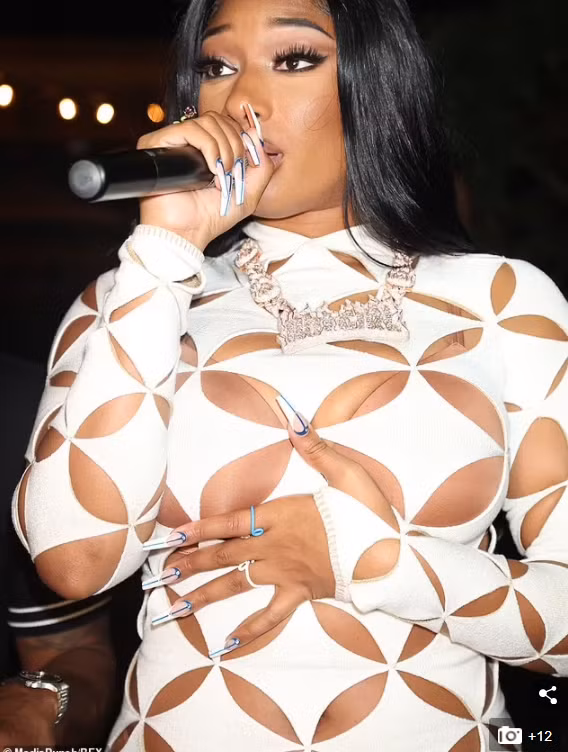 Thiết kế " thảm họa thời trang" cắt gần như lộ gần hết cơ thể, kể cả nội y màu nude bên trong.